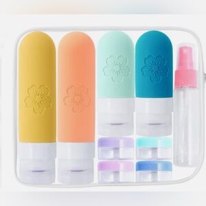 17 Piece Travel Bottle Pack + Labels NWT